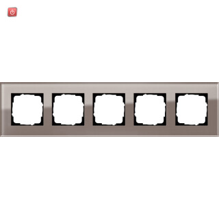 GIR215122 / Abdeckrahmen 5f Gira Esprit G Umbra / EAN 4010337076377