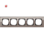 GIR215122 / Abdeckrahmen 5f Gira Esprit G Umbra / EAN 4010337076377