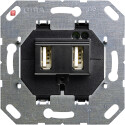 GIR235900 / USB-Spannungsvers. 2f Typ A/A Einsatz Schwarz...