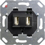 GIR235900 / USB-Spannungsvers. 2f Typ A/A Einsatz Schwarz / EAN 4010337084655