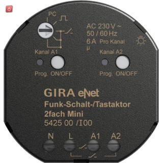 GIR542500 / Funk Schalt-/Tastaktor 2f Mini Gira eNet / EAN 4010337774228