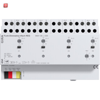 GIR543100 / Funk Dimmaktor 4f REG Gira eNet / EAN 4010337774266