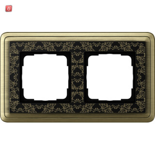 GIR212662 / Abdeckrahmen 2f ClassiX Art Bronze-Schwarz / EAN 4010337097174