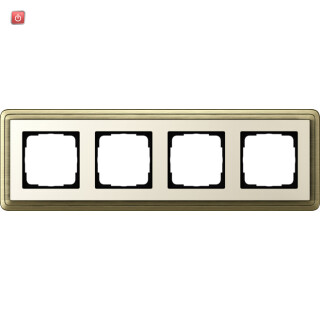 GIR214623 / Abdeckrahmen 4f ClassiX Bronze-Cremeweiß / EAN 4010337097396