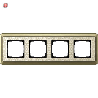 GIR214663 / Abdeckrahmen 4f ClassiX Art Bronze-Cremeweiß / EAN 4010337097457