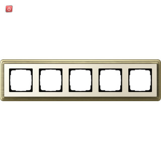 GIR215623 / Abdeckrahmen 5f ClassiX Bronze-Cremeweiß / EAN 4010337900993