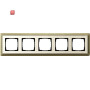 GIR215623 / Abdeckrahmen 5f ClassiX Bronze-Cremeweiß / EAN 4010337900993