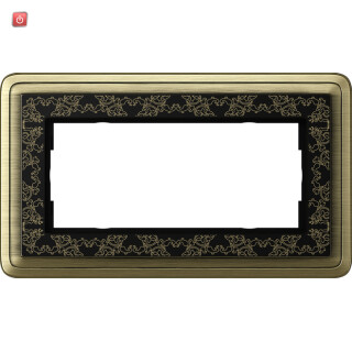 GIR1002662 / Abdeckrahmen 2f o.M. ClassiX Art Bronze-Schwarz / EAN 4010337099628