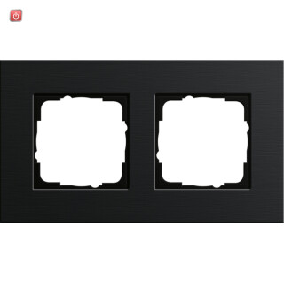 GIR212126 / Abdeckrahmen 2f Gira Esprit Alum.Schwarz / EAN 4010337109020
