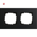 GIR212126 / Abdeckrahmen 2f Gira Esprit Alum.Schwarz /...