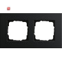 GIR212126 / Abdeckrahmen 2f Gira Esprit Alum.Schwarz / EAN 4010337109020