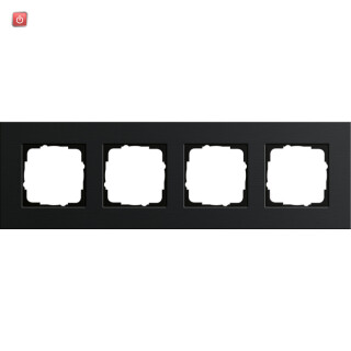GIR214126 / Abdeckrahmen 4f Gira Esprit Alum.Schwarz / EAN 4010337109044