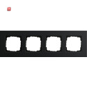 GIR214126 / Abdeckrahmen 4f Gira Esprit Alum.Schwarz /...