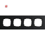 GIR214126 / Abdeckrahmen 4f Gira Esprit Alum.Schwarz / EAN 4010337109044