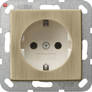GIR466613 / SCHUKO o.Kr. System 55 Bronze/Cremeweiß / EAN 4010337097914