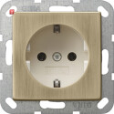 GIR466613 / SCHUKO o.Kr. System 55 Bronze/Cremeweiß...