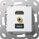 GIR568103 / HDMI USB 3.0 A M-Klinke K-Peitsche Einsatz...