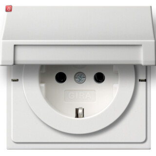 GIR2724112 / SCHUKO KD + SH SRK Flächenschalter Reinweiß / EAN 4010337000471