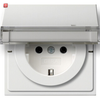 GIR2728112 / SCHUKO KD BSF + SH SRK Flächenschalter Reinweiß / EAN 4010337000679