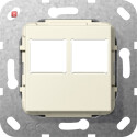GIR562901 / MJ 2f LexCom-Buchse Abdeckung Cremeweiß...