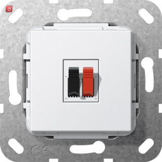 GIR569203 / Lautsprecheranschluss 1f Einsatz Reinweiß / EAN 4010337463207