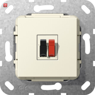 GIR569201 / Lautsprecheranschluss 1f Einsatz Cremeweiß / EAN 4010337463191
