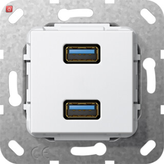 GIR568403 / USB 3.0 A 2f Kpl. Einsatz Reinweiß / EAN 4010337462064