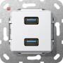 GIR568403 / USB 3.0 A 2f Kpl. Einsatz Reinweiß / EAN 4010337462064
