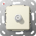 GIR565001 / SAT-F-Buchse Kpl. Einsatz Cremeweiß /...