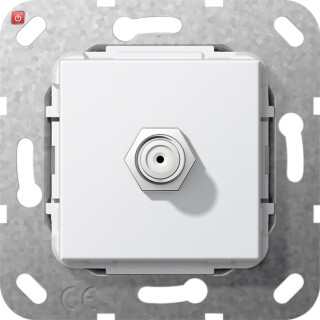 GIR565003 / SAT-F-Buchse Kpl. Einsatz Reinweiß / EAN 4010337460961