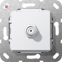 GIR565003 / SAT-F-Buchse Kpl. Einsatz Reinweiß /...