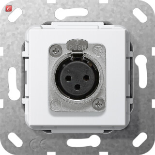 GIR566703 / XLR-Buchse D-Serie Einsatz Reinweiß / EAN 4010337461517