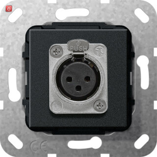 GIR566710 / XLR-Buchse D-Serie Einsatz Schwarz m / EAN 4010337461524