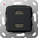 GIR567110 / HDMI 2f Kpl. Einsatz Schwarz m / EAN...