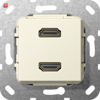 GIR567201 / HDMI 2f K-Peitsche Einsatz Cremeweiß / EAN 4010337461661