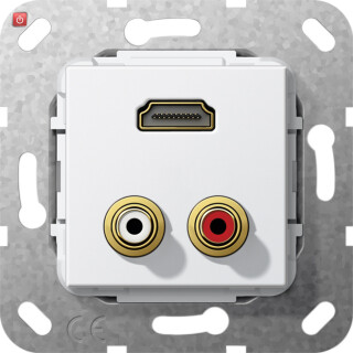 GIR567303 / C-Audio HDMI Kpl. Einsatz Reinweiß / EAN 4010337461708