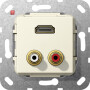 GIR567401 / C-Audio HDMI K-Peitsche Einsatz Cremeweiß / EAN 4010337461722