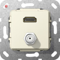 GIR567501 / HDMI SAT-F-Buchse Kpl. Einsatz...