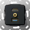 GIR568010 / HDMI USB 3.0 A M-Klinke Kpl. K-Peitsche...