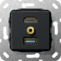 GIR568110 / HDMI USB 3.0 A M-Klinke K-Peitsche Einsatz...