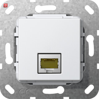 GIR569503 / MJ RJ45 Cat.6A 10 Gbit Kpl. Einsatz Reinweiß / EAN 4010337463337