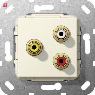 GIR563801 / C-Audio C-Video Lötanschl. Einsatz Cremeweiß / EAN 4010337460497