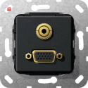GIR565910 / VGA 15-p M-Klinke K-Peitsche Einsatz Schwarz...