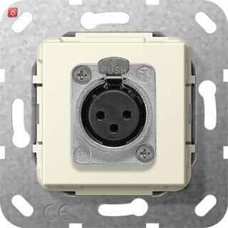 GIR566701 / XLR-Buchse D-Serie Einsatz Cremeweiß / EAN 4010337461500
