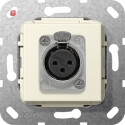 GIR566701 / XLR-Buchse D-Serie Einsatz Cremeweiß /...