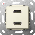 GIR567101 / HDMI 2f Kpl. Einsatz Cremeweiß / EAN...