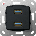 GIR568410 / USB 3.0 A 2f Kpl. Einsatz Schwarz m / EAN...