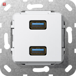 GIR568503 / USB 3.0 A 2f K-Peitsche Einsatz Reinweiß / EAN 4010337462095