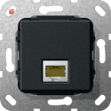 GIR569610 / MJ RJ45 Cat.6A 10 Gbit Einsatz Schwarz m /...