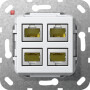 GIR569803 / MJ RJ45 Cat.6A 10 Gbit 4f Kpl. Einsatz Reinweiß / EAN 4010337463429